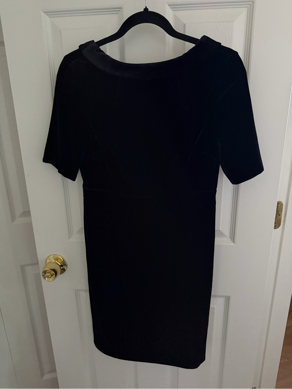 Boden Black Velvet Martha Dress Size 6 Petite